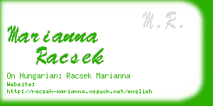marianna racsek business card